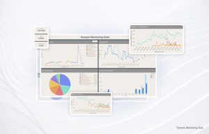 Dashboard Analytics Showing Sample Marketing Data Performance Trends