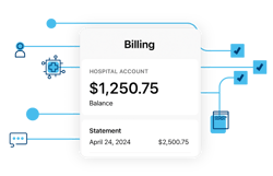 Screenshot of a billing account from a hospital
