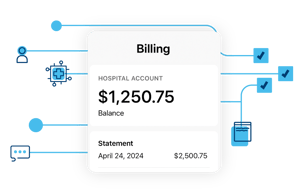 Screenshot of a billing account from a hospital