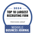 Nashville Business Journal Recruiting Top 10 2024 Award