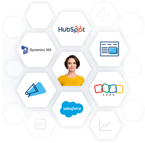 HubSpot, Salesforce, Dynamics 365, Zoho,