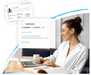 A marketer is crafting a message to send to a large contact list.